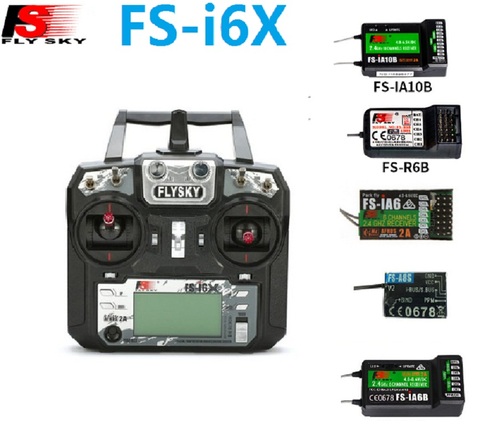 Flysky-transmisor de control remoto con FS-i6X FS-iA6B IA6 A8S, control de 10 canales, 2,4G, AFHDS 2A, FS-iA10B FS-X6B ► Foto 1/6