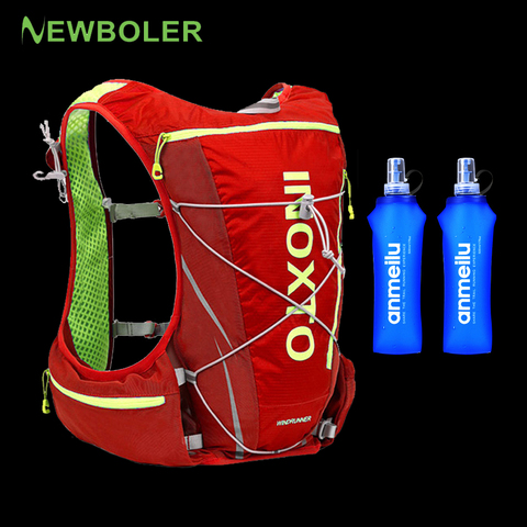 NEWBOLER-Mochila ligera para hacer deporte, morral ultraligero resistente al agua, transpirable, con capacidad de 8L y 10L, adecuado para correr, ciclismo, maratón, acampar, esquí, pesca, botella de 500ml ► Foto 1/6