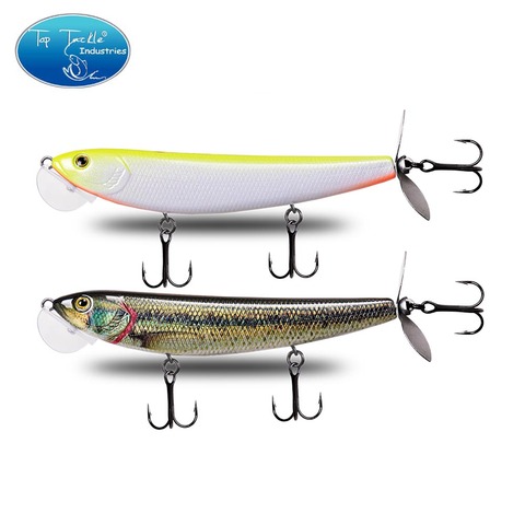 CF atraer 120mm 4,7 '20g 5 colores flotantes Topwater lápiz señuelo para pesca de lubina idiota tornillo de cebo de cola ► Foto 1/3