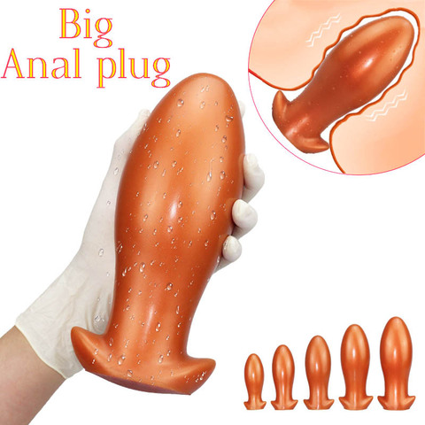 Consolador Super suave Fisting Anal ano expansor estimula G-spot masturbación juguetes sexuales para hombres y mujeres ► Foto 1/6