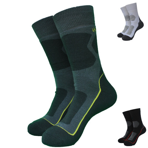 Calcetines térmicos de lana merina para hombre y mujer, medias deportivas de buena calidad en 3 colores para invierno, 2 pares ► Foto 1/3