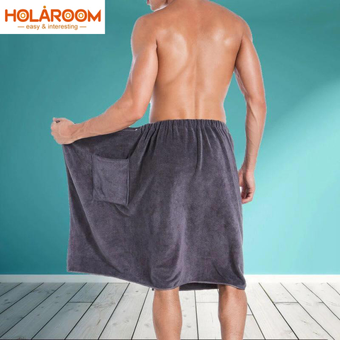 Suave hombre Toalla De baño usable con bolsillo De microfibra magia Toalla para Playa y para nadar manta Toalla De Playa De 70*140cm ► Foto 1/6