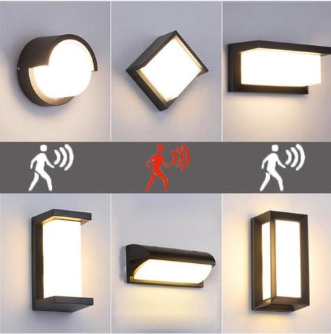 Lámpara LED de pared impermeable para exteriores, luz de porche con Sensor de movimiento, Radar de inducción, para patio y jardín, 18W, IP65 ► Foto 1/6