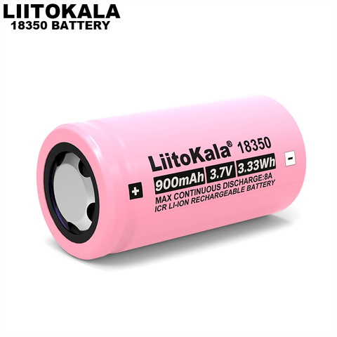 Liitokala-batería de litio recargable ICR 18350, 1-20 piezas, 900mAh, 3,7 V, 8A, adecuada para lámparas de cigarrillos electrónicos ► Foto 1/4