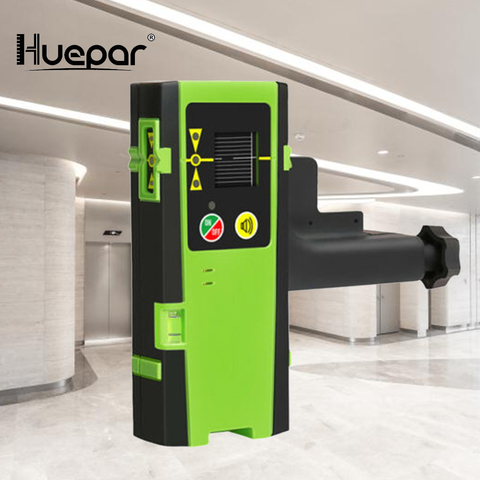 Huepar-receptor láser Digital LCD, Detector de láser de modo al aire libre, detección de pulsación, nivel láser de línea cruzada roja y Rayo verde con abrazadera ► Foto 1/6