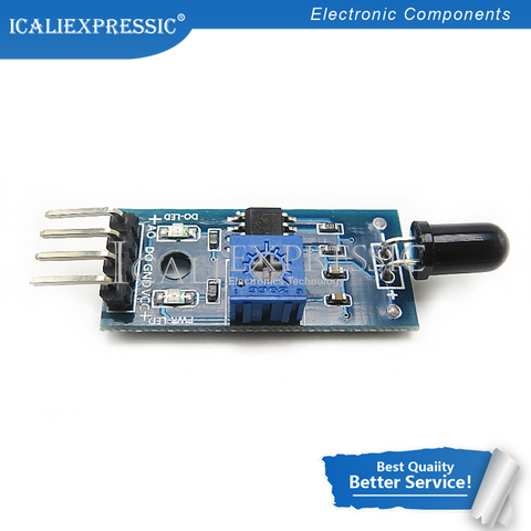 Uds LM393 4 Pin IR llama Módulo de Sensor de detección Detector de incendios receptor de infrarrojos módulo para Arduino, Kit de bricolaje, en Stock ► Foto 1/1