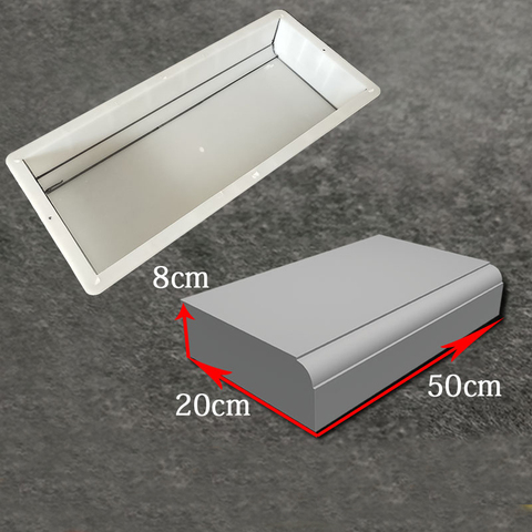 Molde de plástico para pavimentación lateral de hormigón, molde de plástico para camino de jardín, carretera, cemento, 50x20x8cm, nuevo ► Foto 1/3