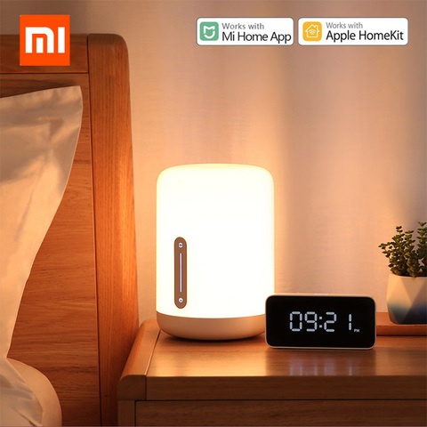 Xiaomi-Lámpara de mesita de noche Xiaomi Mi home APP, luz LED inteligente para mesita de noche, Control inalámbrico, MIJIA, dormitorio, escritorio, luz nocturna para Apple HomeKit Siri ► Foto 1/6