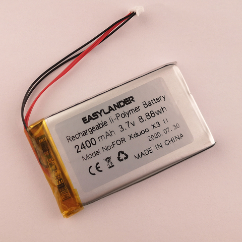 Baterías de polímero de litio portátil de alta capacidad de 3,7 V y 2400mAh para Xduoo X3 II, con Bluetooth, HD, sin pérdidas, MP3/WAV/ FLAC ► Foto 1/2