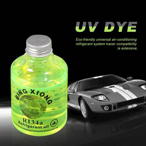 Aceite Universal con detección de fugas fluorescente, prueba de fugas, tinte UV para reparación de tuberías de aire acondicionado automotriz AC A/C, 250G ► Foto 1/6