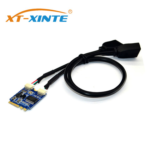 Tarjeta elevadora de XT-XINTE M.2 a USB M.2, A-E de llaves NGFF a USB2.0 Dual, convertidor de tarjeta de expansión, Cable USB M.2, adaptador de Cable elevador ► Foto 1/6