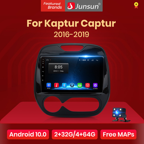 Junsun-Radio Multimedia V1 con GPS para coche, Radio con reproductor de vídeo, Android 10,0, 2 GB + 32 GB, DSP, 2 din, para Renault Kaptur Captur ► Foto 1/6