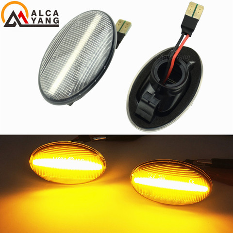 Repetidor de señal de giro LED, luz dinámica con indicador lateral para Mercedes Benz Clase A W168 Vito W639 W447 Citan W415 ► Foto 1/6