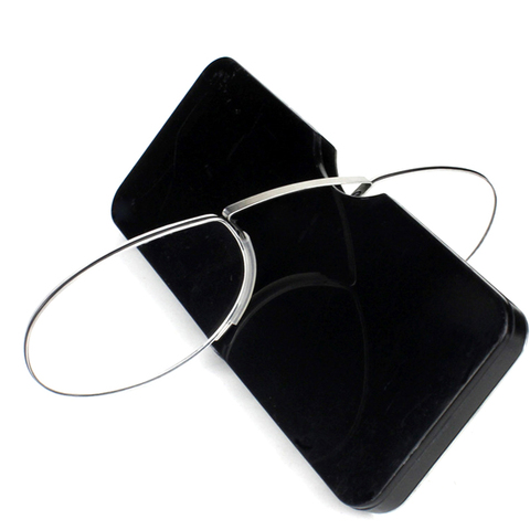 Gafas de lectura de plástico lector de cartera portátil con estuche clip de nariz en Mini gafas de lectura con estuche ► Foto 1/6