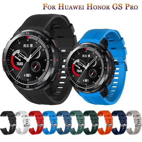 Correa de silicona para Huawei Honor GS Pro, repuesto deportivo de moda, banda de muñeca para Honor GS Pro, correas de reloj ajustables ► Foto 1/6
