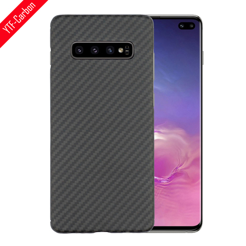 YTF-funda de teléfono de fibra de carbono para Galaxy s10, s10e, s10 plus, carcasa protectora fina y ligera ► Foto 1/6