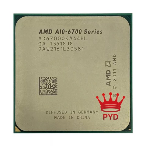 AMD APU A10 6700 APU A10 6700k AD6700OKA44HL hembra FM2 QUAD CORE CPU 3,7 GHz ► Foto 1/1