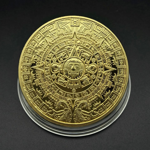 Accesorios de decoración del hogar de la colección de monedas de plata de Moneda de Oro de la moneda conmemorativa de la Pirámide Maya ► Foto 1/5