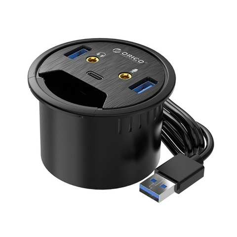 ORICO DESK 2U1C divisor de escritorio USB 3,0 HUB con auriculares micrófono Puerto tipo-c adaptador de interfaz USB para ordenador portátil ► Foto 1/6