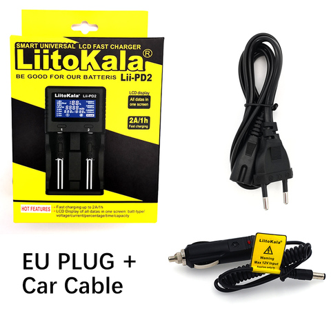 Liitokala Lii-PD4 Lii-PL4 LCD 3,7 V 18650 18350 18500 21700 20700B 20700 10440 14500 26650 1,2 V AA NiMH litio -cargador de batería ► Foto 1/5