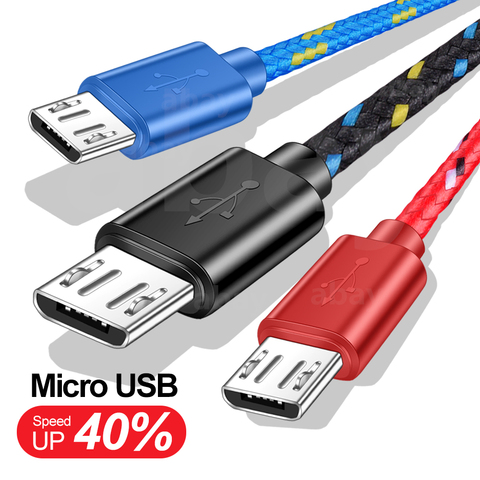 Cable USB a Micro USB 3A de carga rápida Cable de datos USB Cable para Samsung Xiaomi Redmi Note 4 5 Android Microusb carga rápida 3M 2M ► Foto 1/5