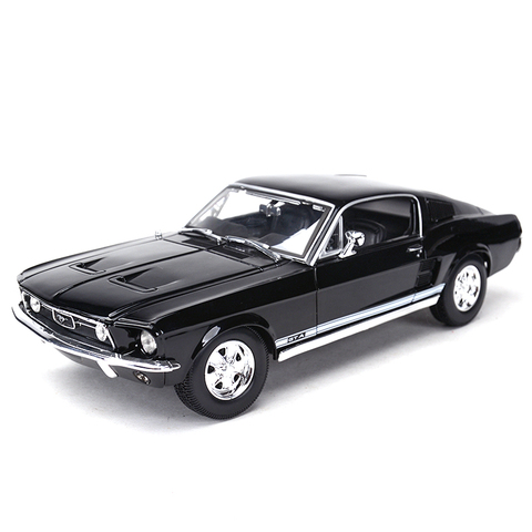 Coche deportivo Maisto 1:18 1967 Ford Mustang GTA Fastback, vehículo de simulación estática fundido a presión, modelo coleccionable, Juguetes ► Foto 1/6