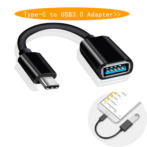 Cable adaptador OTG tipo C USB 3,1 tipo C macho A USB 3,0 A hembra OTG adaptador de Cable de datos 16CM ► Foto 1/6