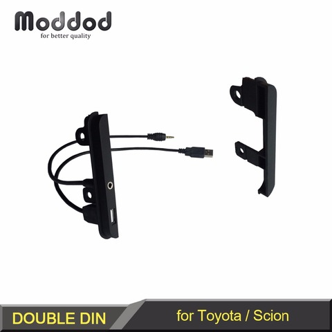 Doble Din Dash Kit para Toyota Scion vehículos con AUX + Puerto USB Radio instalación Side Trim Fascia Placa de Marco ► Foto 1/6