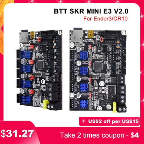 BIGTREETECH SKR MINI E3 V2 32Bit Control con TMC2209 UART 3D piezas de la impresora para Ender 3/5 Pro actualización BTT SKR V1.4 Turbo ► Foto 1/6