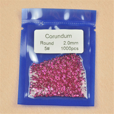 Precio de fábrica 0,9 ~ 4mm brillante redondo corte cuentas de laboratorio creado 5 # rojo de Ruby corindón piedras sueltas de piedra para la cera de accesorios ► Foto 1/6
