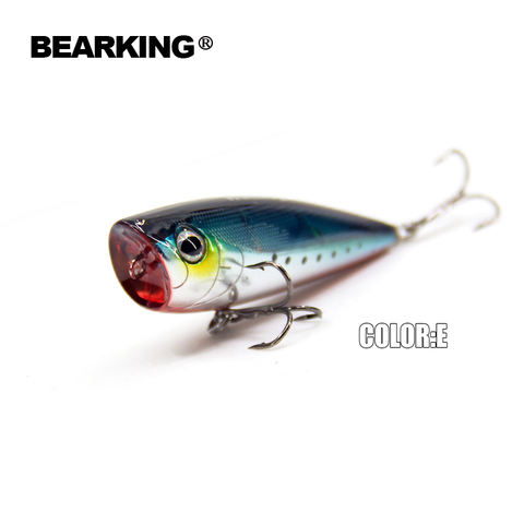 Señuelo de pesca caliente profesional Bearking, 5 colores para elegir, popper 60mm 7,0g, cebo duro caja de pvc, manivela de cebo ► Foto 1/6