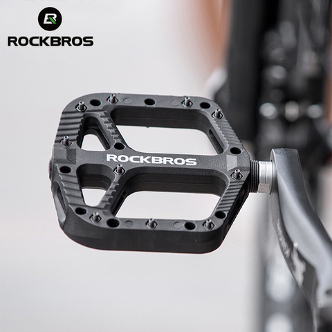 ROCKBROS-pedales ultraligeros para bicicleta de montaña, de fibra de nailon, con rodamiento de Pie Grande ► Foto 1/6