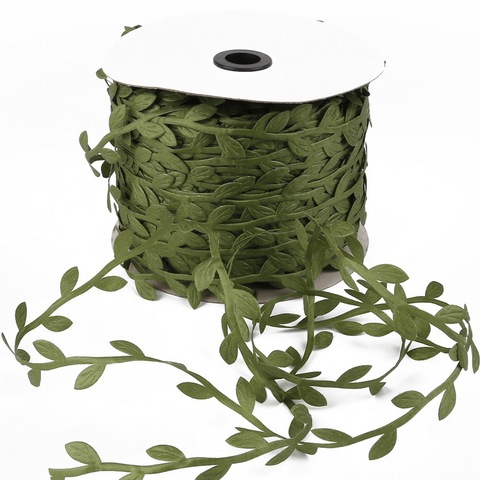 10 metros de seda en forma de hoja Artificial hojas verdes con flores de boda guirnalda de bricolaje decoración arte de colección de recortes falsa flor ► Foto 1/6