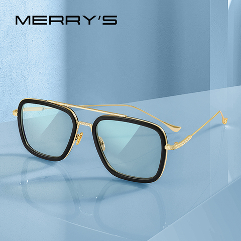 MERRYS-gafas cuadradas de ordenador para hombre y mujer, anteojos con diseño Anti rayo de luz azul, bloqueo, a la moda, S2394FLG ► Foto 1/6