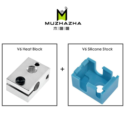 Piezas de impresora 3D E3D V6, bloque de calentador oficial de aluminio a j-head Hotend Bowden, extrusora, termistor de calentador V6 ► Foto 1/6