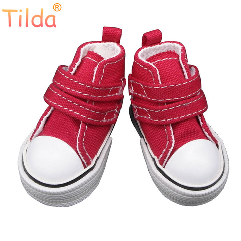 Tilda zapatos de moda para muñeca Paola Reina, zapatos deportivos de juguete de tela vaquera de lona para Corolle, calzado para muñeca Bjd Gym Sneakers para muñecas 1/4 ► Foto 1/6