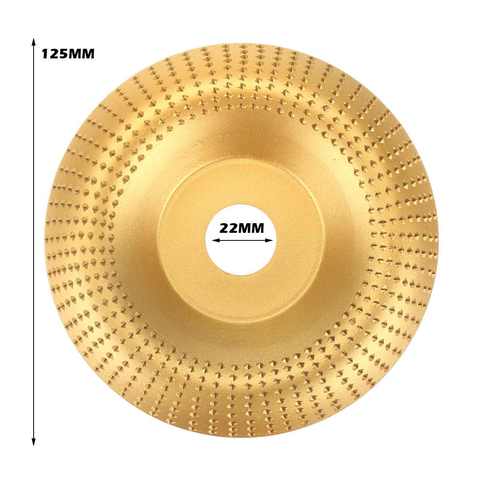 Rueda con disco abrasivo y amoladora angular de madera de 125mm, herramienta giratoria para tallar y dar forma al agujero del carburo de tungsteno ► Foto 1/6