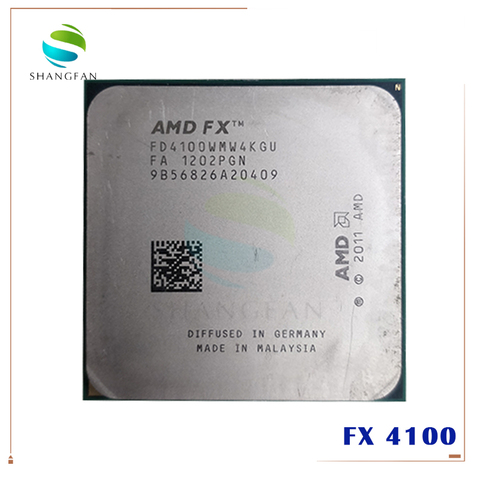 AMD FX4100 FX 4100 3,2 GHz Quad-Core CPU procesador FD4100WMW4KGU 95W hembra AM3 + ► Foto 1/1