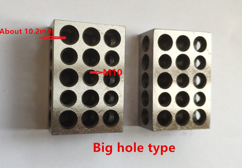 23 agujeros de precisión 25-50-75mm bloques 1 par = 2 unids paralelo de bloque de acero ► Foto 1/1