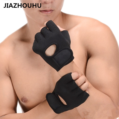 Guantes antideslizantes para gimnasio, para hombre y mujer, para entrenamiento, culturismo, halterofilia, sin dedos ► Foto 1/6