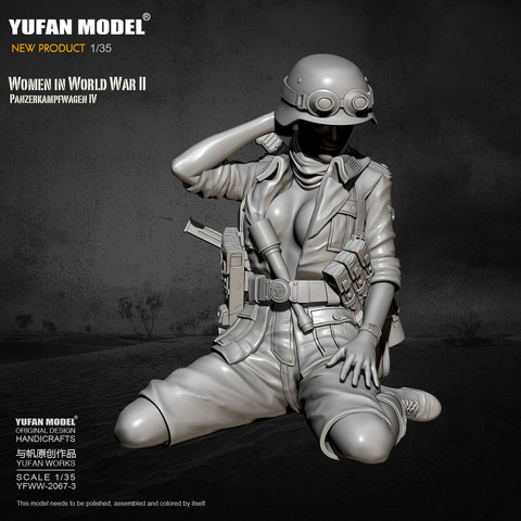 Yufan-modelo de resina 1/35, tanque, soldado, belleza, autoensamblado, YFWW-2067-3 ► Foto 1/5