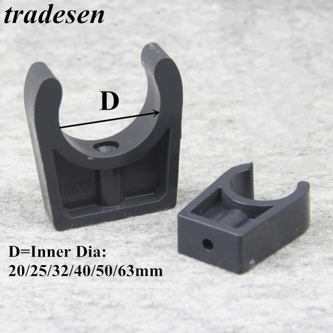 1 Uds ID 20 ~ 63mm de PVC de abrazadera de tubo de jardín de Micro riego accesorios constante fijo U-tipo de tubo de agua de correa Clip tubo UPVC conectores ► Foto 1/5