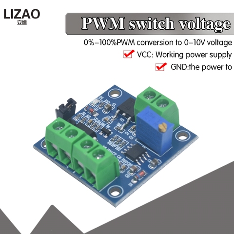 Módulo conversor de voltaje PWM a 0%-100% a 0-10V para PLC MCU señal Digital a analógica PWM convertidor ajustable módulo de potencia ► Foto 1/6