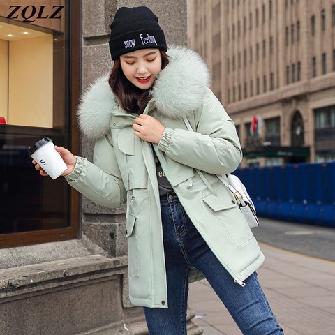 Chaqueta de invierno de las mujeres 2022 nuevo de talla grande abrigo de invierno largo con capucha para Mujer de algodón abrigo Casual cálido abrigo de invierno Mujer ► Foto 1/6