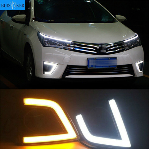 Luz de circulación diurna de 12V para Toyota Corolla 2014 2015 2016, luz de giro ABS DRL, accesorios de decoración para faros antiniebla ► Foto 1/4