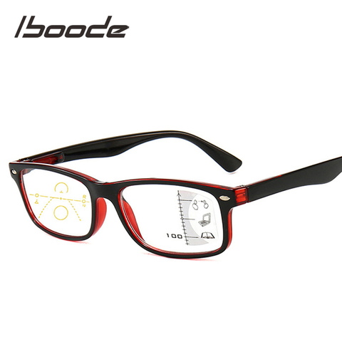 Iboode Multifocal Progresiva de bloqueo de luz azul gafas de lectura para los hombres y las mujeres Retro Anti azul rayos gafas de presbicia dioptrías ► Foto 1/6