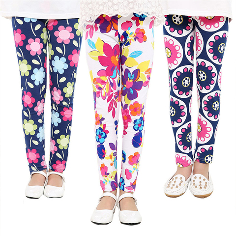 Mallas ajustadas para bebés y niños Leggings elásticos florales, ropa de 1 a 10 años ► Foto 1/6