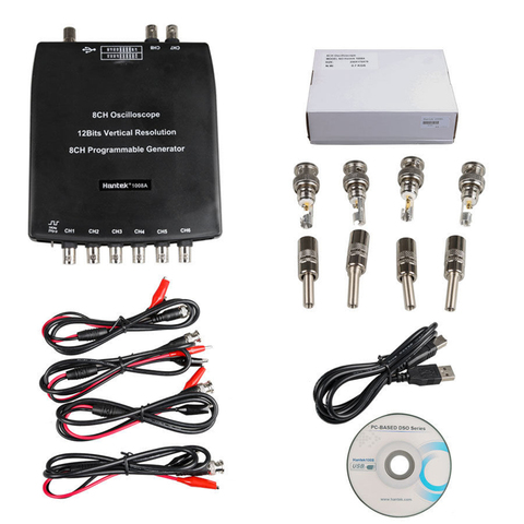 Hantek1008A/1008B-osciloscopio de 8 canales, almacenamiento digital USB, osciloscopio generador de señal de coche virtual ► Foto 1/6