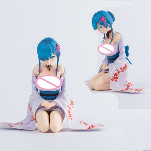 Figura de acción de Anime japonés Re: Life, un mundo diferente de Zero REM Re0, Remu, juguete de PVC, muñeca coleccionable en miniatura, regalo, 13cm ► Foto 1/6