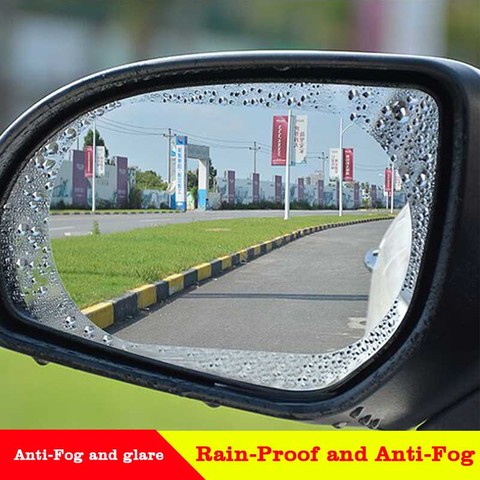 Nuevo 2 unids/pack espejo retrovisor para coche impermeable Anti-niebla prueba de lluvia película lado ventana de vidrio película una variedad de especificaciones de tamaño ► Foto 1/4